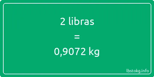 2 libras en kg - 2 libras en kilogramos