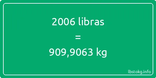 2006 libras en kg - 2006 libras en kilogramos