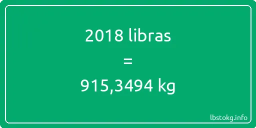 2018 libras en kg - 2018 libras en kilogramos