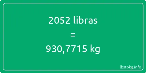 2052 libras en kg - 2052 libras en kilogramos