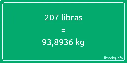 207 libras en kg - 207 libras en kilogramos