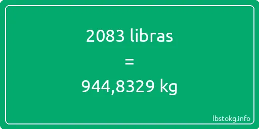 2083 libras en kg - 2083 libras en kilogramos