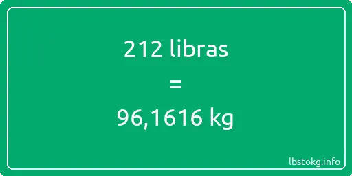 212 libras en kg - 212 libras en kilogramos