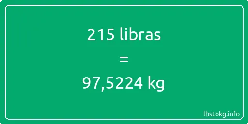 215 libras en kg - 215 libras en kilogramos