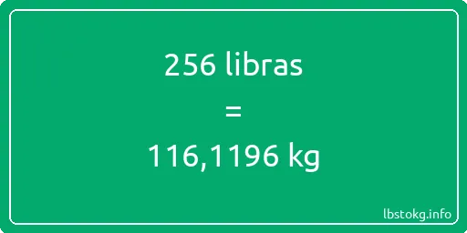 256 libras en kg - 256 libras en kilogramos