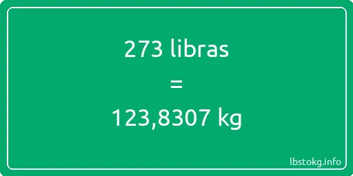 273 libras en kg - 273 libras en kilogramos