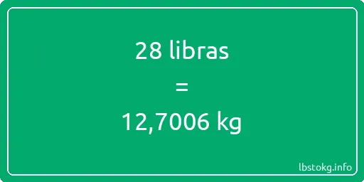 28 libras en kg - 28 libras en kilogramos