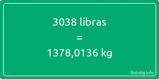 3038 libras en kg - 3038 libras en kilogramos