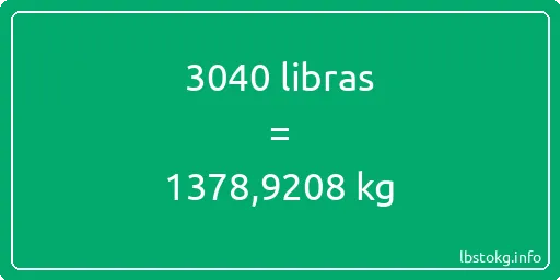 3040 libras en kg - 3040 libras en kilogramos