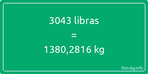 3043 libras en kg - 3043 libras en kilogramos