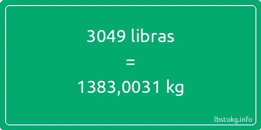 3049 libras en kg - 3049 libras en kilogramos