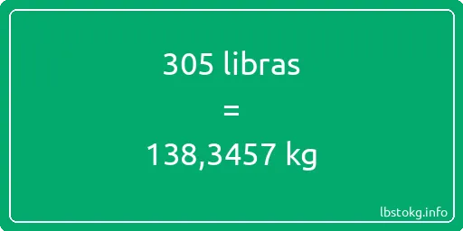 305 libras en kg - 305 libras en kilogramos