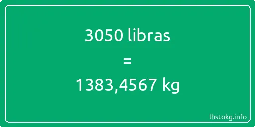 3050 libras en kg - 3050 libras en kilogramos