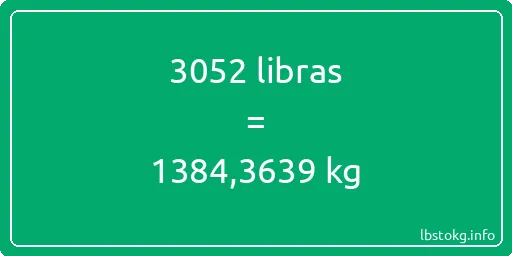 3052 libras en kg - 3052 libras en kilogramos