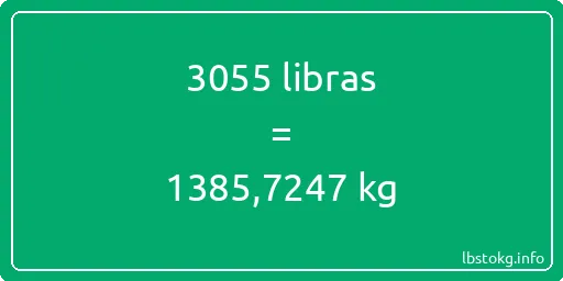 3055 libras en kg - 3055 libras en kilogramos