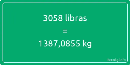 3058 libras en kg - 3058 libras en kilogramos