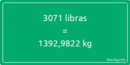 3071 libras en kg - 3071 libras en kilogramos