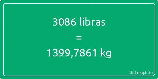 3086 libras en kg - 3086 libras en kilogramos