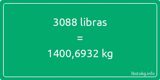 3088 libras en kg - 3088 libras en kilogramos