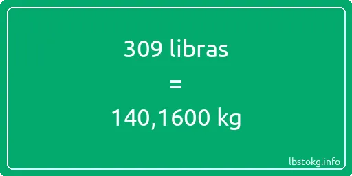 309 libras en kg - 309 libras en kilogramos