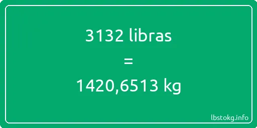 3132 libras en kg - 3132 libras en kilogramos