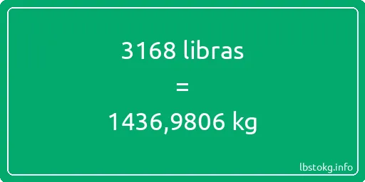 3168 libras en kg - 3168 libras en kilogramos