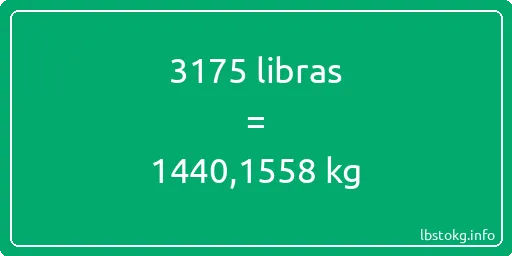 3175 libras en kg - 3175 libras en kilogramos