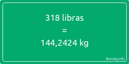 318 libras en kg - 318 libras en kilogramos