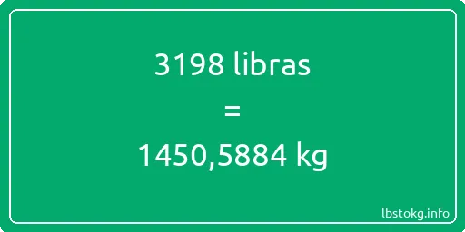 3198 libras en kg - 3198 libras en kilogramos