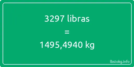 3297 libras en kg - 3297 libras en kilogramos