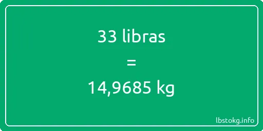 33 libras en kg - 33 libras en kilogramos