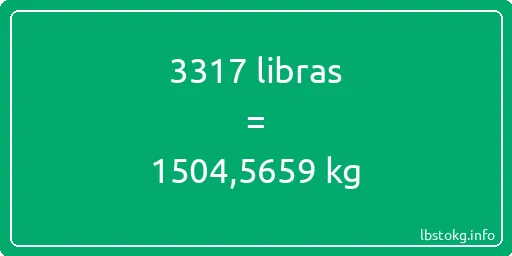 3317 libras en kg - 3317 libras en kilogramos