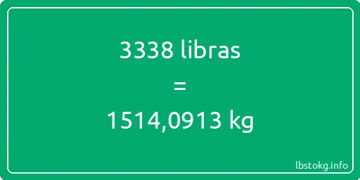 3338 libras en kg - 3338 libras en kilogramos