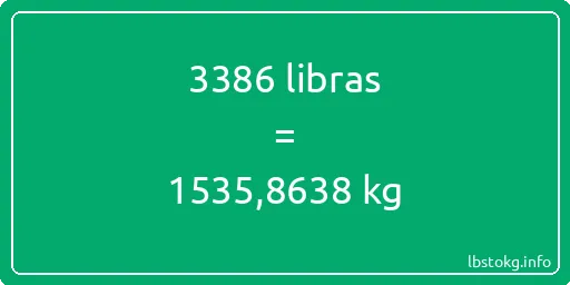 3386 libras en kg - 3386 libras en kilogramos