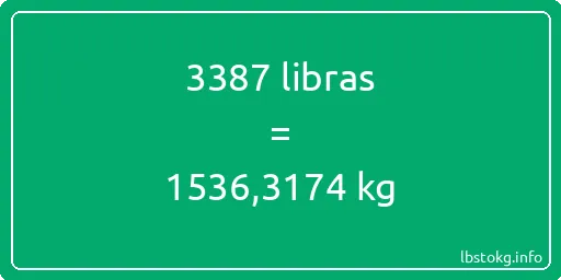 3387 libras en kg - 3387 libras en kilogramos