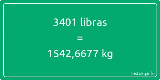 3401 libras en kg - 3401 libras en kilogramos