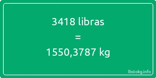 3418 libras en kg - 3418 libras en kilogramos