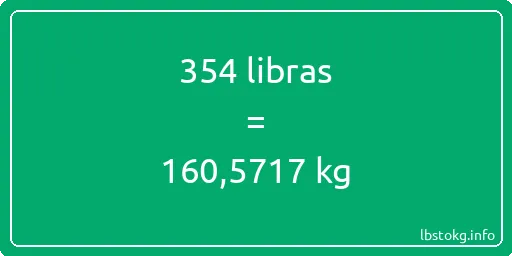 354 libras en kg - 354 libras en kilogramos