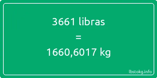 3661 libras en kg - 3661 libras en kilogramos