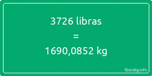 3726 libras en kg - 3726 libras en kilogramos