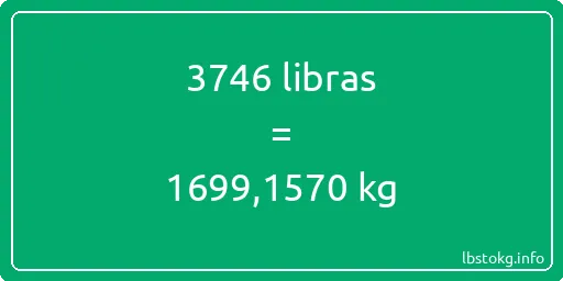 3746 libras en kg - 3746 libras en kilogramos