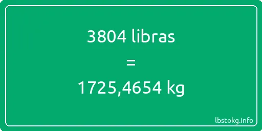 3804 libras en kg - 3804 libras en kilogramos