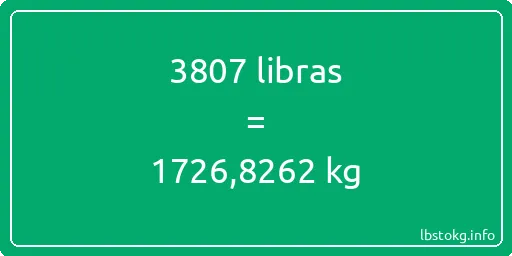 3807 libras en kg - 3807 libras en kilogramos