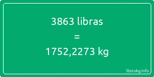 3863 libras en kg - 3863 libras en kilogramos