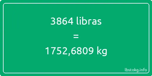 3864 libras en kg - 3864 libras en kilogramos