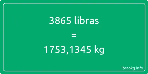 3865 libras en kg - 3865 libras en kilogramos