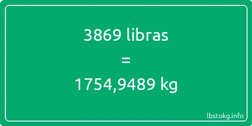 3869 libras en kg - 3869 libras en kilogramos