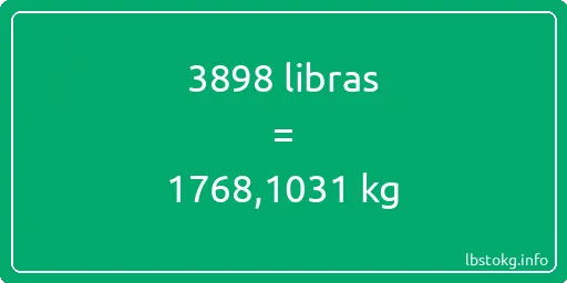 3898 libras en kg - 3898 libras en kilogramos