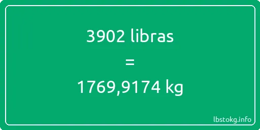 3902 libras en kg - 3902 libras en kilogramos