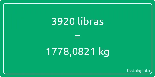 3920 libras en kg - 3920 libras en kilogramos